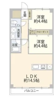 シャルマン東品川【7階】の間取り