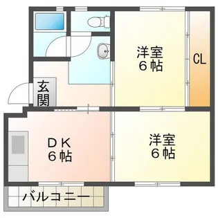 ビレッジハウス笹川8号棟【5階】の間取り