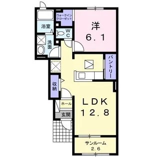 プロムナード カルム【1階】の間取り