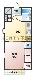 FK山王マンション【2階】の間取り
