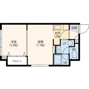 藤井ビル北17条【7階】の間取り