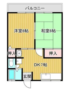 シティハイムバイオレット【2階】の間取り