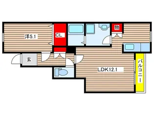 ポルト ラ・フィネ【1階】の間取り
