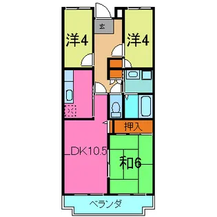 カサベルデ加古川【3階】の間取り