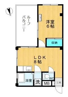 ハイム中瀬【3階】の間取り