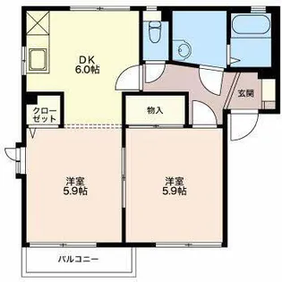 サンディアス N棟【1階】の間取り