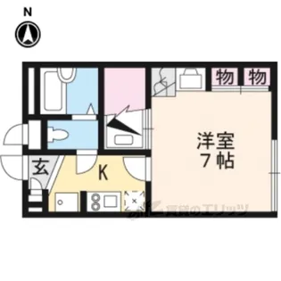 レオパレス香里園【2階】の間取り