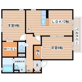 オブテニール【1階】の間取り