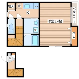 サムズアップ名取【2階】の間取り