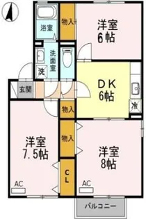 セジュールとし【1階】の間取り