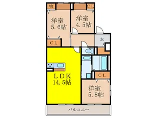エレガンス箕面船場【2階】の間取り