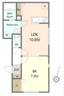 リヴァレイン下丸子【1階】の間取り