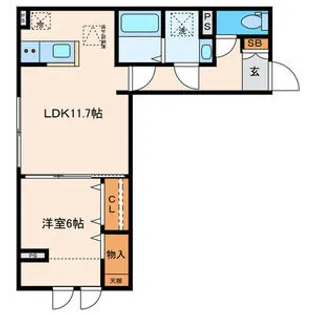 パセオプラシード連坊【3階】の間取り