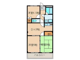 サンポ-ト住吉【4階】の間取り