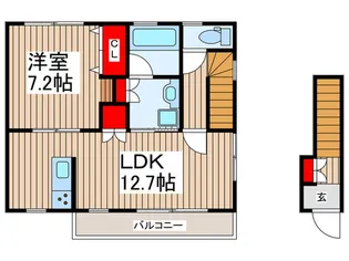 ブライトサム加倉【2階】の間取り