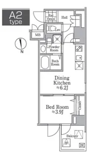 レジディア西小山【3階】の間取り