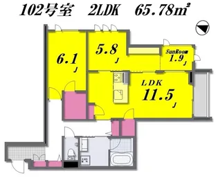 Sun Atomosphere~サン アトモスフィア~【1階】の間取り