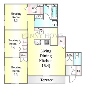 T’sハイム碑文谷【1階】の間取り