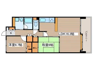 サンパーク高岳駅前【14階】の間取り