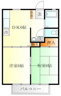 小川橋ハイツA【2階】の間取り