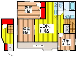 パークハイツしろやA棟【2階】の間取り