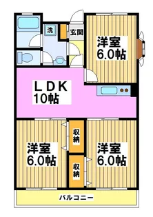 サンパラッツオ壱番館【2階】の間取り