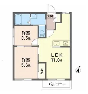 キャッスルバレーA【2階】の間取り