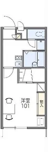 レオパレスアルシオネ【2階】の間取り