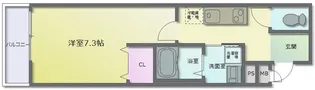 ベルドミール末広六番館【2階】の間取り