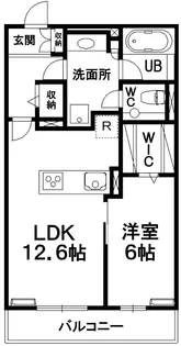 ヒルズレジデンシャルD21【1階】の間取り