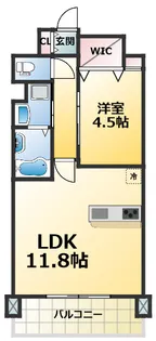 エムズセントラル上新庄【5階】の間取り
