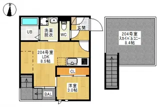 Grandtic Marin【2階】の間取り