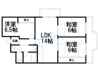 パルテ西京極【6階】の間取り
