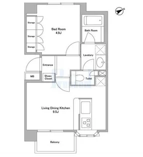パークグレイス駒込【4階】の間取り