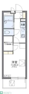 レオパレス翡翠第一【3階】の間取り