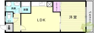 ラムール鷹取【2階】の間取り