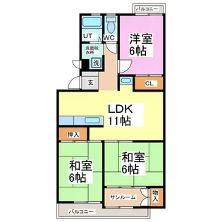 レジデンス大宮【2階】の間取り