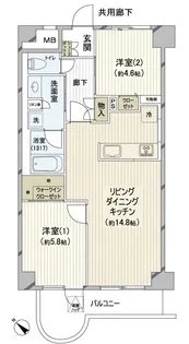 レ・ジェイド ビオ 幕張本郷【7階】の間取り