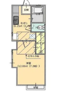 b’CASA足利re-born B棟【2階】の間取り