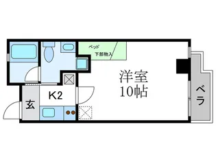 アクエルド御所北【3階】の間取り