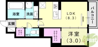 グランクレール西二見【1階】の間取り