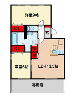 リビングタウン弥生が丘 F【1階】の間取り