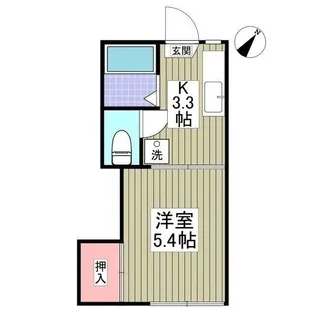 サンライズコーポ 幕張本郷II【1階】の間取り