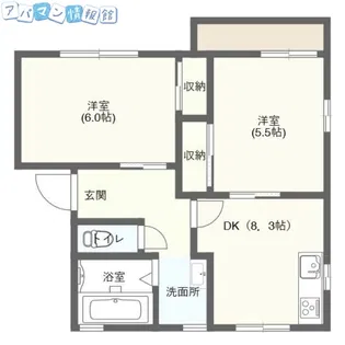 リバーサイドハイムB【2階】の間取り