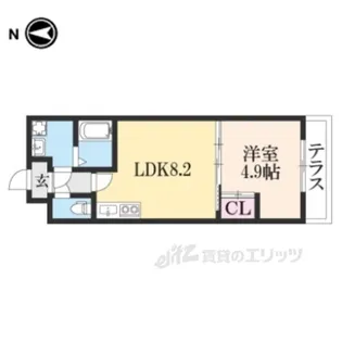 クレアーレ伏見南【5階】の間取り