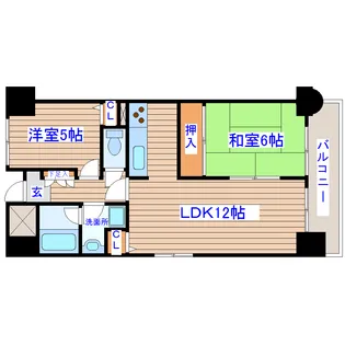 ガーネットヒルズ広瀬町【2階】の間取り