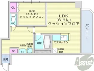 ロイヤルリバー【5階】の間取り
