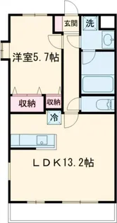 ハリーグレイス鶴田【3階】の間取り