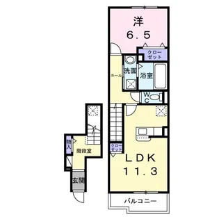 ミーアシャム【2階】の間取り