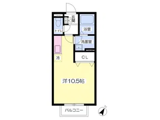 カーサ八本松【1階】の間取り